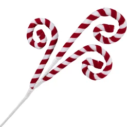 SPRAY CANDY CANE CURLS 19″ RED/WHITE VELVET