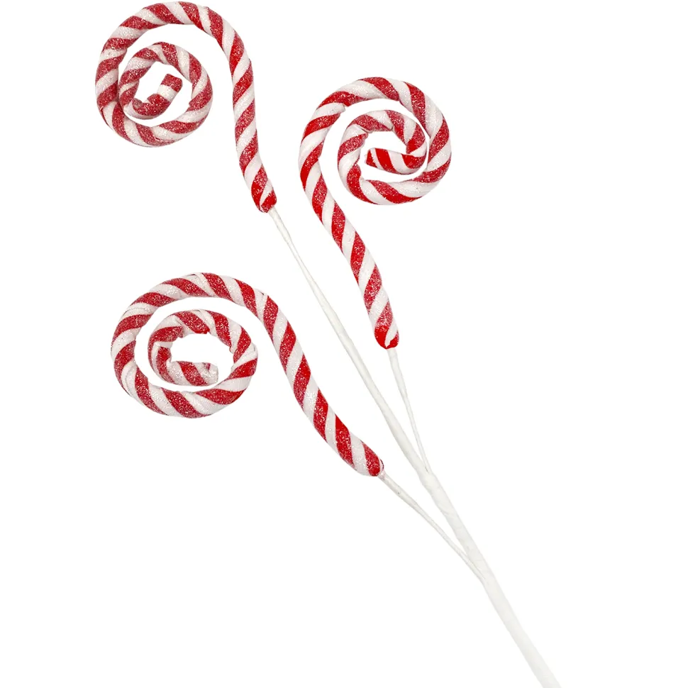 SPRAY CANDY CANE CURLS 26″ X3 FROSTED RED /WHITE