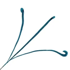 SPRAY CURL BRANCH 26″ X 3 TEAL GLITTER