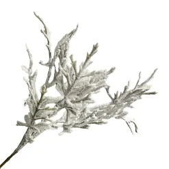 SPRAY DAISY LEAF 20.5″ GREEN FROSTED/SNOWED
