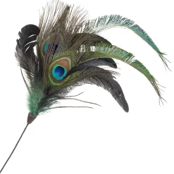 SPRAY FEATHER 16″ PEACOCK