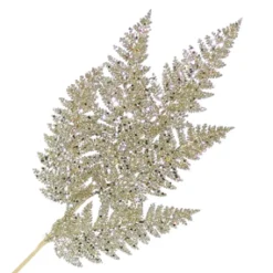 SPRAY FERN LEAVES 24″ CHAMPAGNE GLITTER