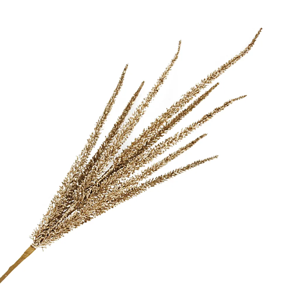 SPRAY FERN LEAVES 29.5″ CHAMPAGNE GLITTER