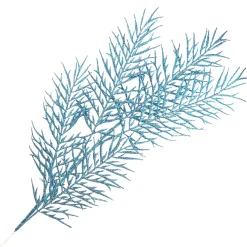 SPRAY FERN LEAVES 31.5″ PEACOCK GLITTER