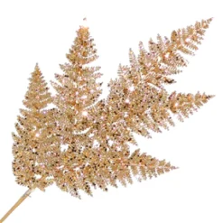 SPRAY FERN LEAVES 24″ ROSE GOLD GLITTER