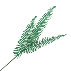 SPRAY FERN LEAVES 29.5″ X3 GREEN GLITTER