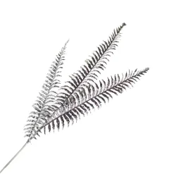 SPRAY FERN LEAVES 29.5″ X 3 SILVER GLITTER