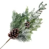 SPRAY FLOCKED PINE 24″ MIXED PINES W/ PINE CONES