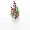 SPRAY FROSTED PINE 16″ RED BERRY W/ CEDAR