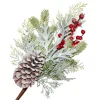 SPRAY FROSTED PINE 16″ RED BERRIES MIXED PINE, CEDAR, & CONES