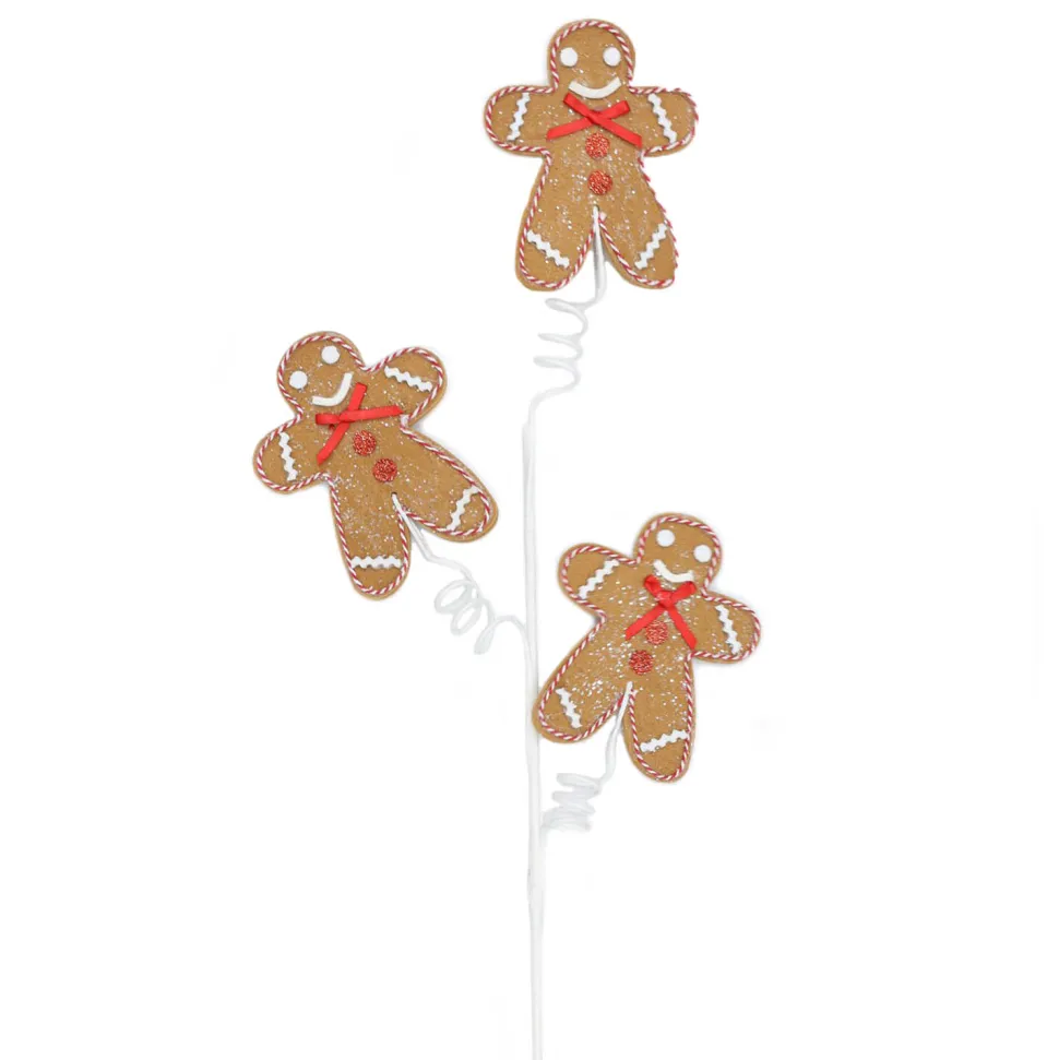SPRAY GINGERBREAD MAN 29.5″ X3 W/ RED BOW