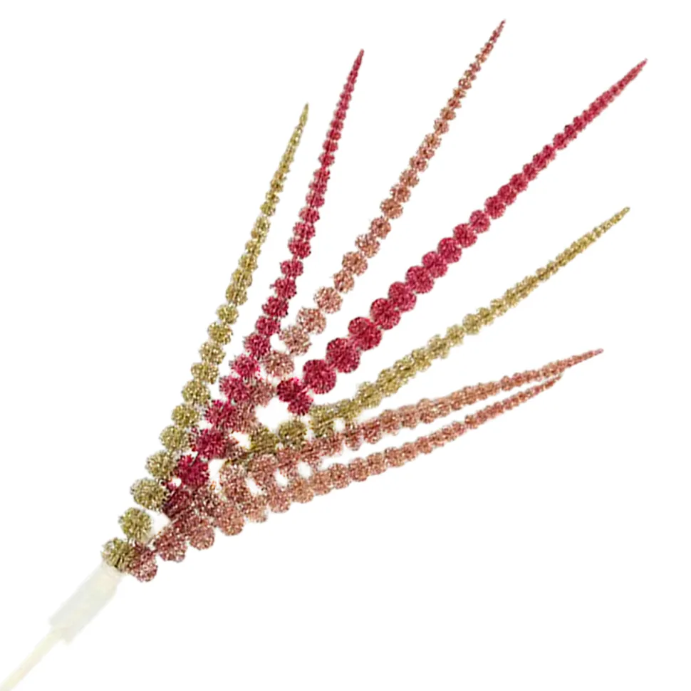 SPRAY GRASS 30″ PINK/FUCHSIA/MULTI GLITTER