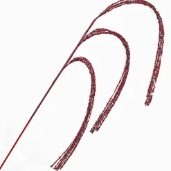SPRAY GRASS HANGING 24″ BURGUNDY SEQUINS