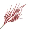SPRAY GRASS LEAVES 16″ RED GLITTER