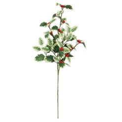 SPRAY GRN HOLLY 22″ RED BERRIES