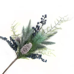 SPRAY GRN PINE 18″ BLUE BERRIES, GREENEY & CONES