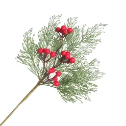 SPRAY GRN PINE 18″ RED BERRIES W/ CEDAR