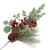 SPRAY GRN PINE 24″ RED BERRIES EUCALYPTUS, CONES & BERRIES