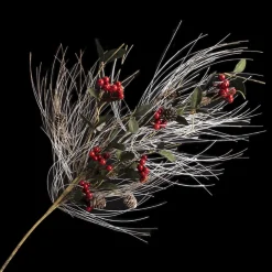 SPRAY GRN PINE 34″ RED BERRY W/COUNTRY PINE & CONES