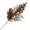 SPRAY GRN PINE 22″ RED MIXED BERRIES, MISTLETOE & GREENERY