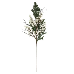 SPRAY GRN PINE 30″ WHITE BERRY W/ MIXED PINE