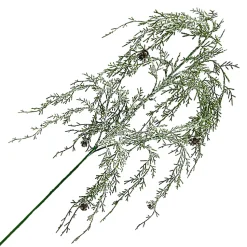 SPRAY HANGING CEDAR 34″ GREEN FROSTED/GLITTER