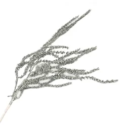 SPRAY HANGING PINE 35.5″ SILVER GLITTER