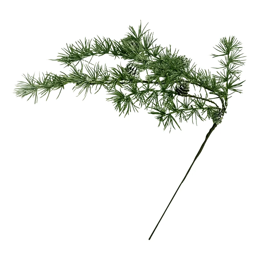 SPRAY HANGING PINE FROSTED 29″ W/PINE CONES