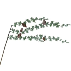 SPRAY HANGING PINE FROSTED 33.5″ W/ PINE CONE
