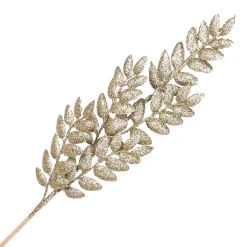 SPRAY LEAVES 28″ CHAMPAGNE GLITTER