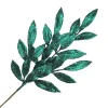 SPRAY LEAVES BAY 22″ EMERALD GREEN GLITTER