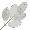 SPRAY LEAVES BAY 28″ WHITE GLITTER