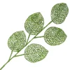 SPRAY LEAVES CALLA LILY MESH 24″ GREEN GLITTET