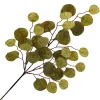 SPRAY LEAVES EUCALYPTUS 27″ GREEN W/ GOLD GLITTER