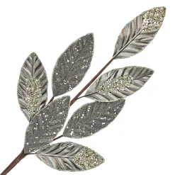 SPRAY LEAVES FABRIC 28″ ROSE GOLD VELVET W/GLTR