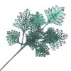 SPRAY LEAVES FAN SHAPE 18″ EMERALD GREEN GLITTER