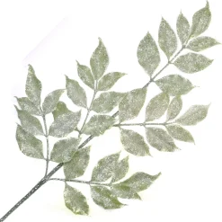 SPRAY LEAVES ICED 27″ GREEN FROSTING