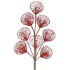 SPRAY LEAVES MESH 26″ RED GLITTER
