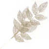 SPRAY LEAVES NET 31.5″ CHAMPAGNE GLITTER