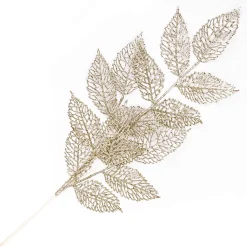 SPRAY LEAVES NET 31.5″ CHAMPAGNE GLITTER