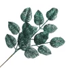 SPRAY LEAVES ROSE 22″ EMERALD GREEN GLITTER