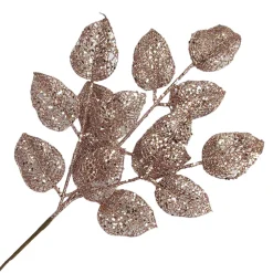 SPRAY LEAVES ROSE 22″ ROSE GOLD GLITTER