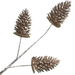 SPRAY PINE CONE 29″ CHAMPAGNE W/ GLITTER