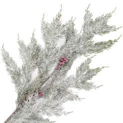SPRAY PINE FROSTED 28.5″ CEDAR W/ RED BERRIES