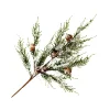 SPRAY PINE FROSTED 27.5″ NATURAL W/ CONES & ICE