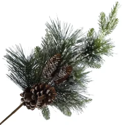 SPRAY PINE SNOWY 28″ NEEDLE PINE W/ CONES
