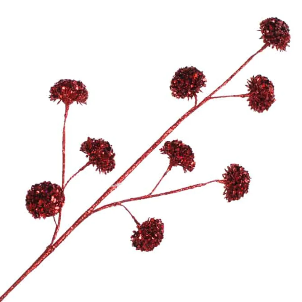 SPRAY PODS 29″ RED GLITTER