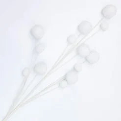 SPRAY SNOWBALL 35.5″ WHITE FABRIC & GLITTER