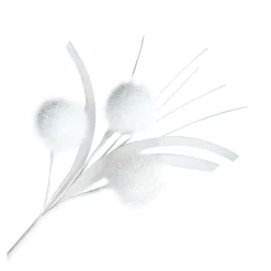 SPRAY SNOWBALLS W/ TWIGS 19″ WHITE