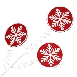 SPRAY SNOWFLAKE DISC 28.5″ RED/WHITE FELT